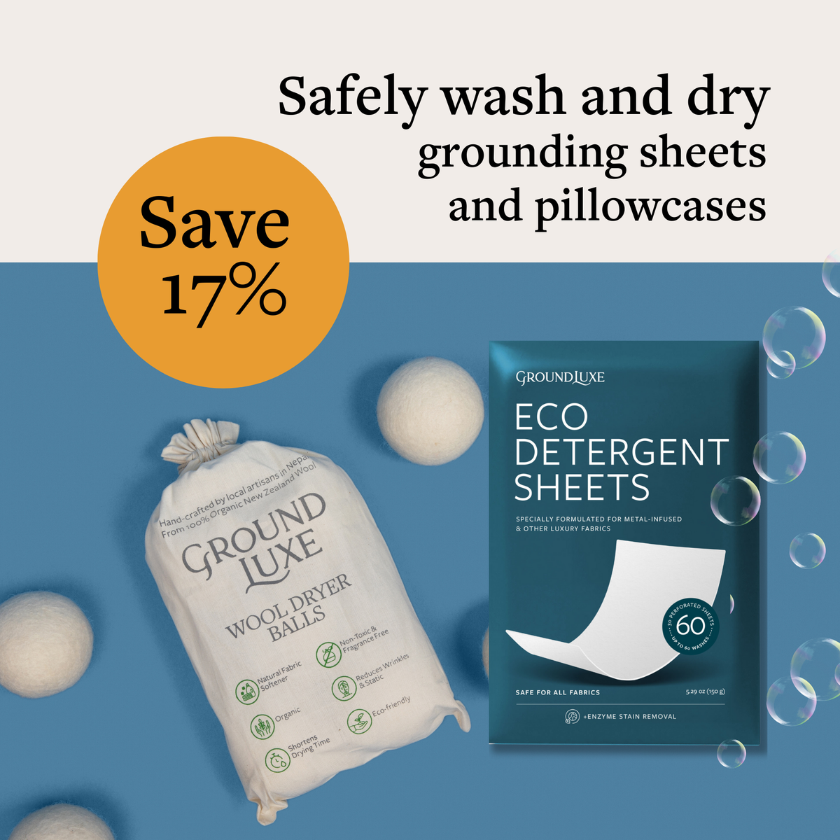 GroundLuxe Complete Grounding Laundry Care Bundle