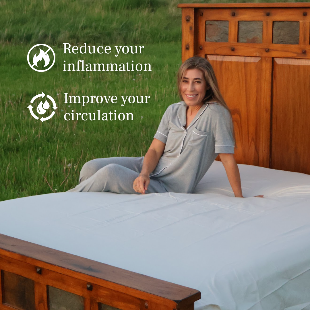 GroundLuxe Grounding Sheet Set in Beige (1 flat, 1 fitted, 2 pillowcase)
