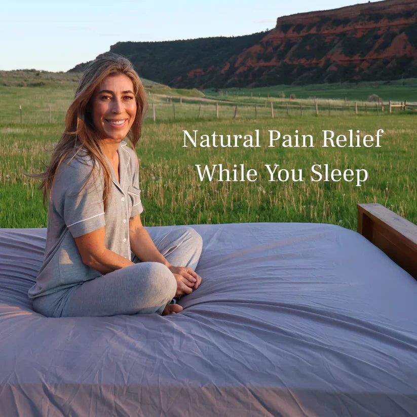 GroundLuxe Grounding Sheet Set in Dark Gray (1 flat, 1 fitted, 2 pillowcase)